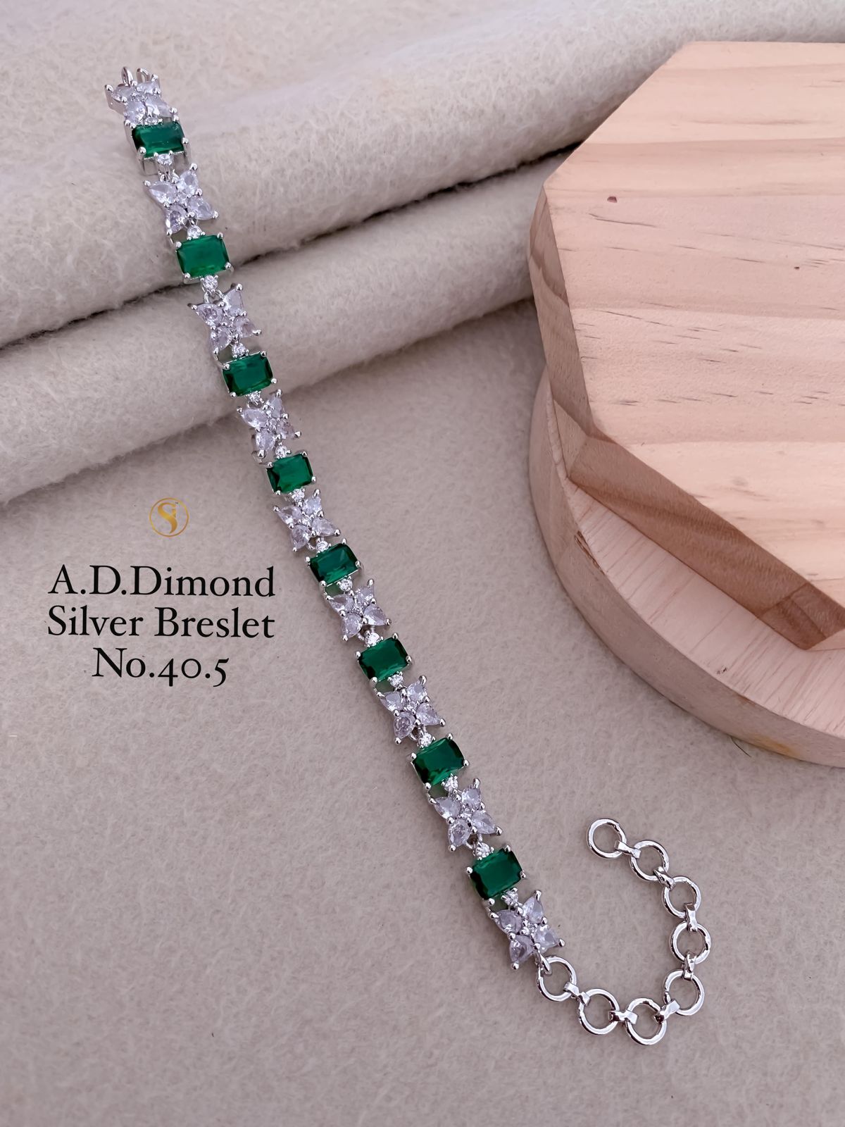 Silver AD Diamond Fancy Bracelets 2 Wholesale Online
